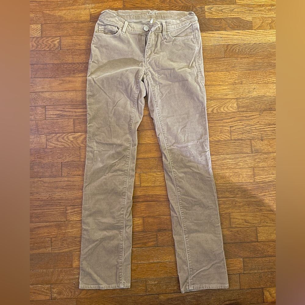 Corduroy Straight Leg Pants